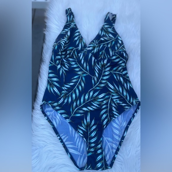 Calypso Cove one piece Swim Suit - size 18W- tropical print - Picture 1 of 8